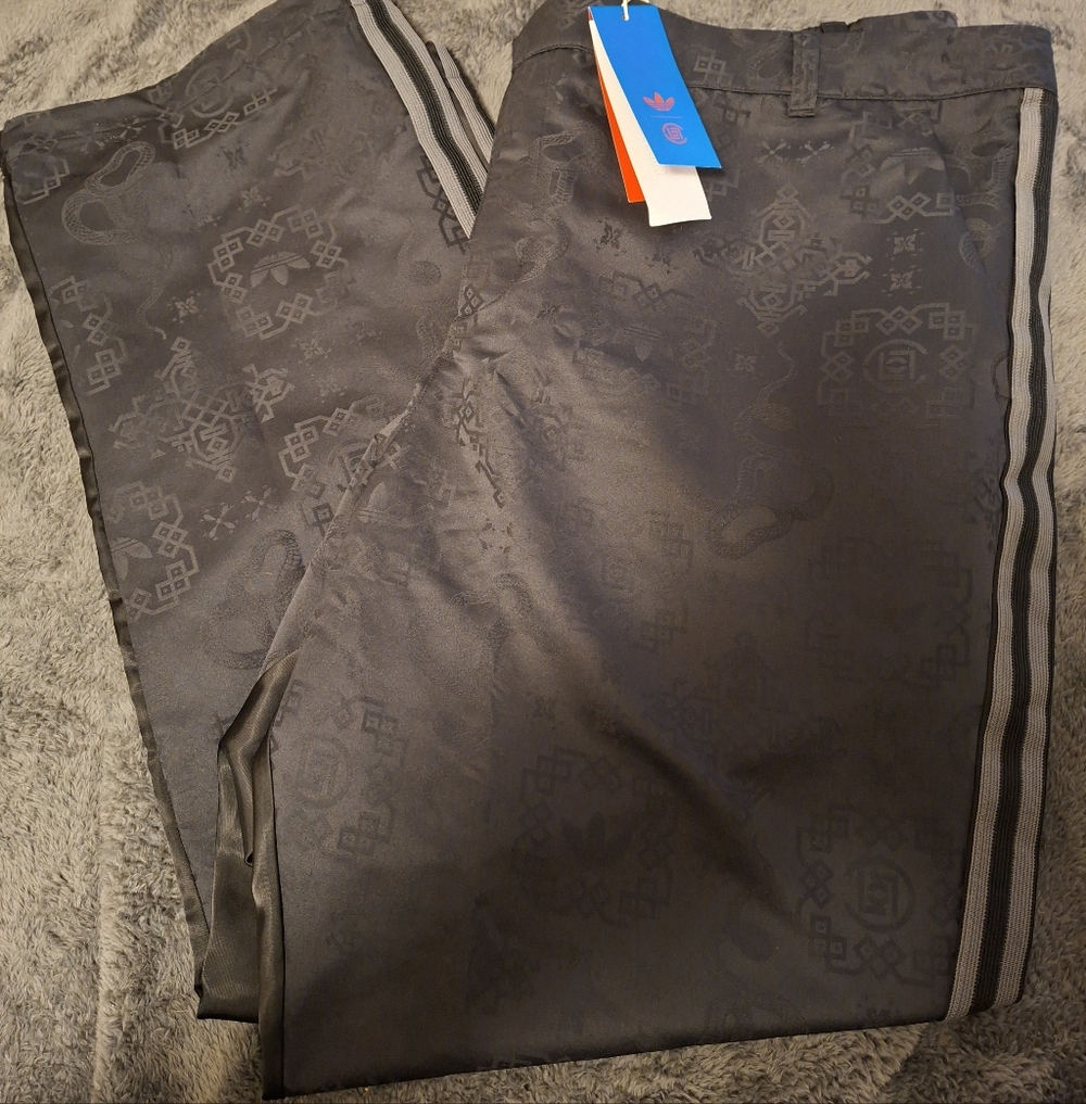 Adidas Charcoal Patterned Joggers